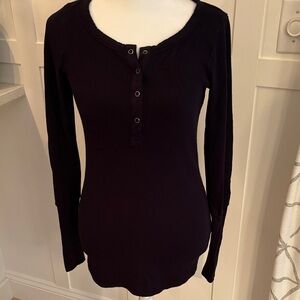 Splendid black waffle Henley